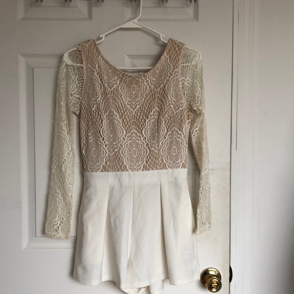 White lace romper